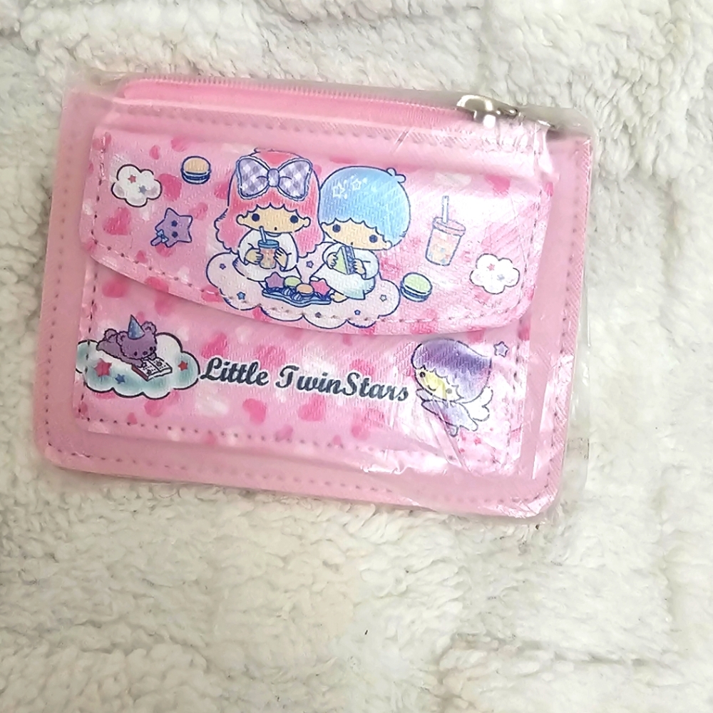 Hello Kitty & Friends Little Twin Stars Pink Wallet Card Holder Coin Purse